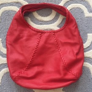 Bottega veneta cerci red leather hobo bag.